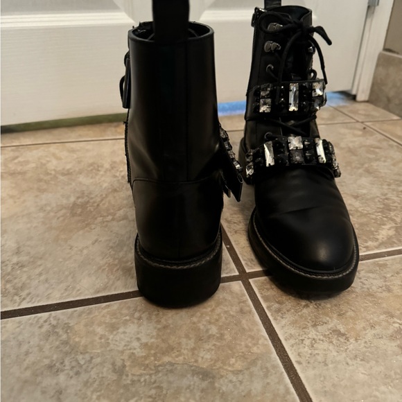 Rhinestone Combat Boots - Picture 3 of 8
